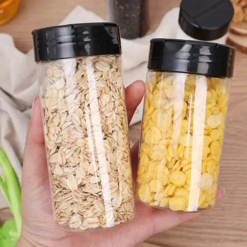 Pots à épices en plastique avec couvercles Shaker, bouteilles en plastique de sécurité transparen... – Image 2