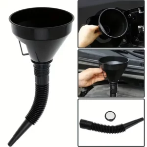Entonnoir flexible multifonctionnel 1 pièce : outil anti-déversement pour le vidange d'huile avec...