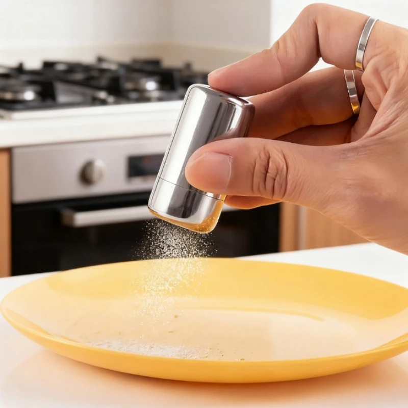 2 pièces, Mini pots à épices en acier inoxydable, salière et poivrière portables d'extérieur – Image 3