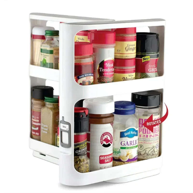 Support rotatif de stockage multicouche, armoire de rangement, support de stockage des aliments,...
