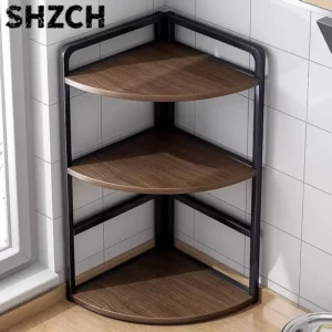 Étagère d'angle de cuisine multi-niveaux pour épices, huile, sel et sauces, sans perçage