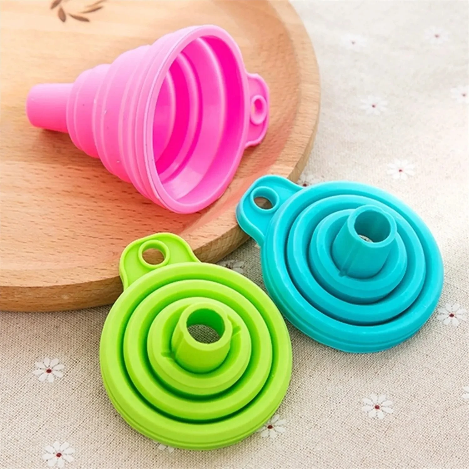 Ensemble d'entonnoirs pliables en silicone pour le remplissage d'eau, accessoires de gadgets de c...