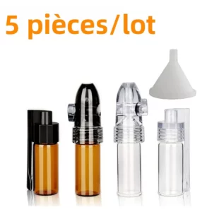 Pots à épices en verre avec entonnoir, récipients à épices portables pour la cuisine, sel, poivre...