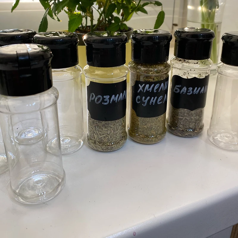 Bouteilles d'assaisonnement en plastique de 100ML, stockage d'épices de cuisine, pot de condiment... – Image 3