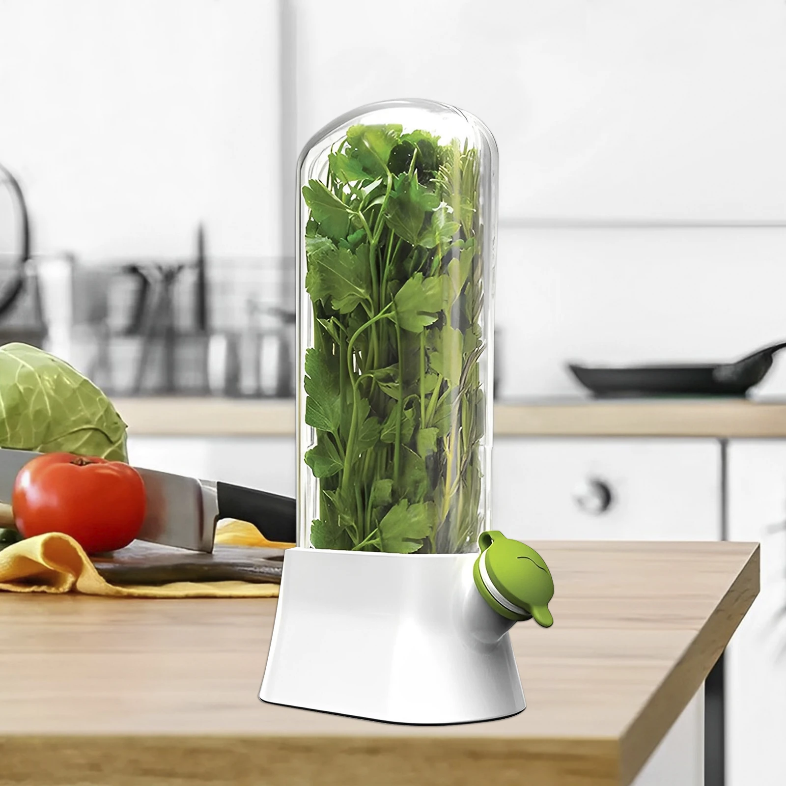 Économiseur d'herbes pour réfrigérateur, bouteille de conservation des légumes, dosette de conser... – Image 3