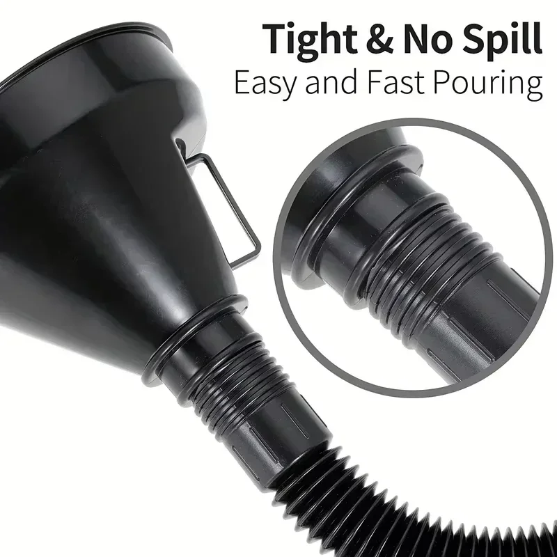 Entonnoir flexible multifonctionnel 1 pièce : outil anti-déversement pour le vidange d'huile avec... – Image 3