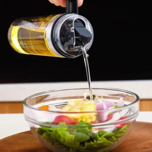 Distributeur d'huile, bouteille de Sauce, bouteilles de stockage en verre, épices, pulvérisation...