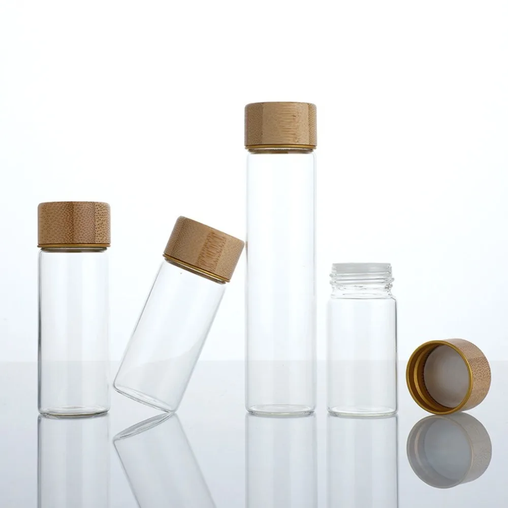 Timmeing-Bocaux à épices scellés en verre HI, stockage transparent, outil de stockage de bouteill... – Image 2