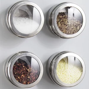 Pot à épices magnétique de 70ml, boîte de rangement scellée pour barbecue, boîte de poudre, réser...