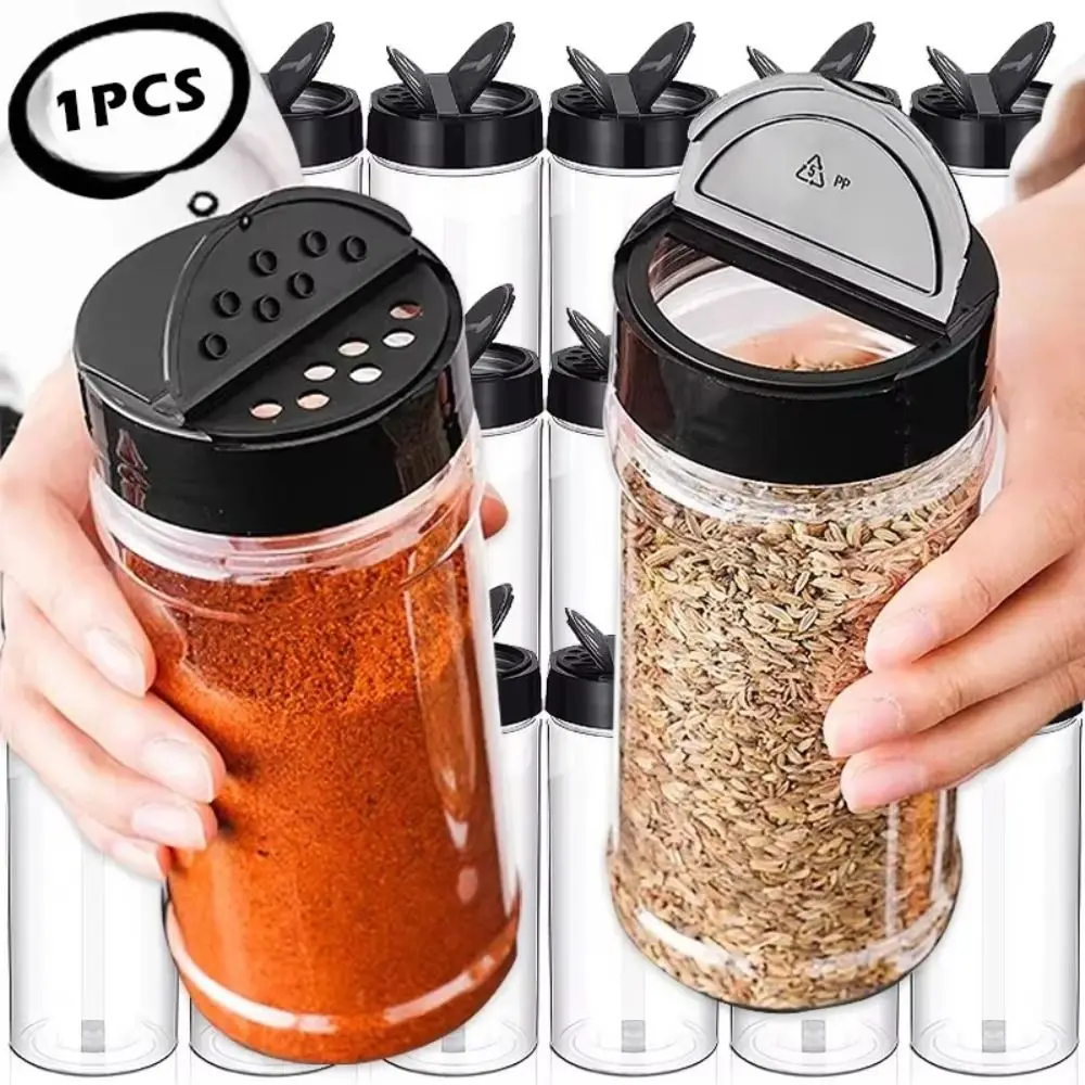 Pot à épices en plastique durable 100/160/250ML, salière portable, poivrière vide pour la cuisine